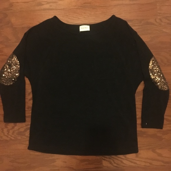Black Sequin Elbow Boutique Sweater - Picture 5 of 8